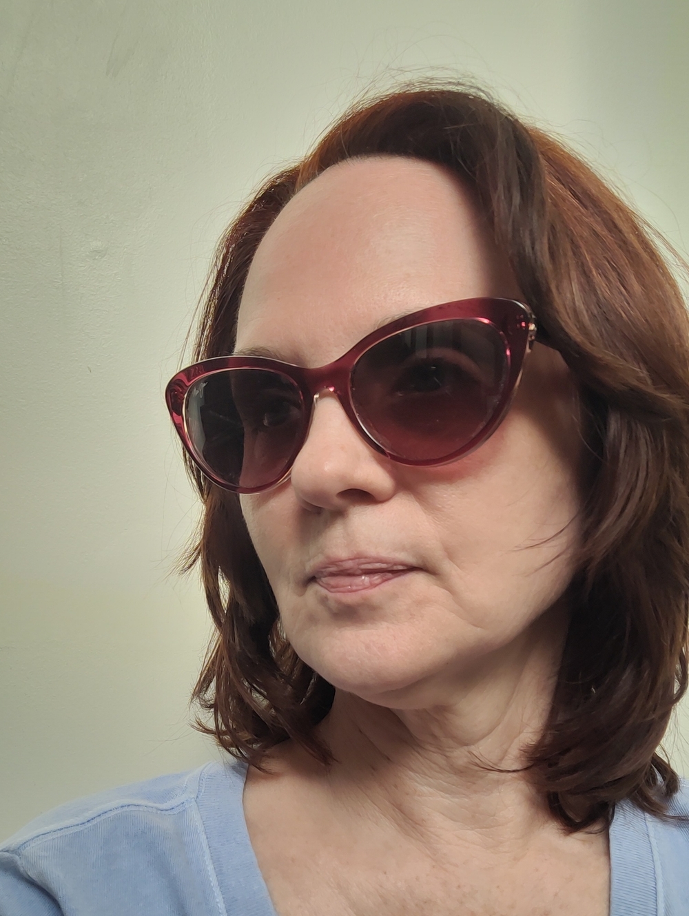 Maui Jim Kalani Cat-Eye Sunglasses in Raspberry with Rose Polarized Lenses - Picture 2 of 8